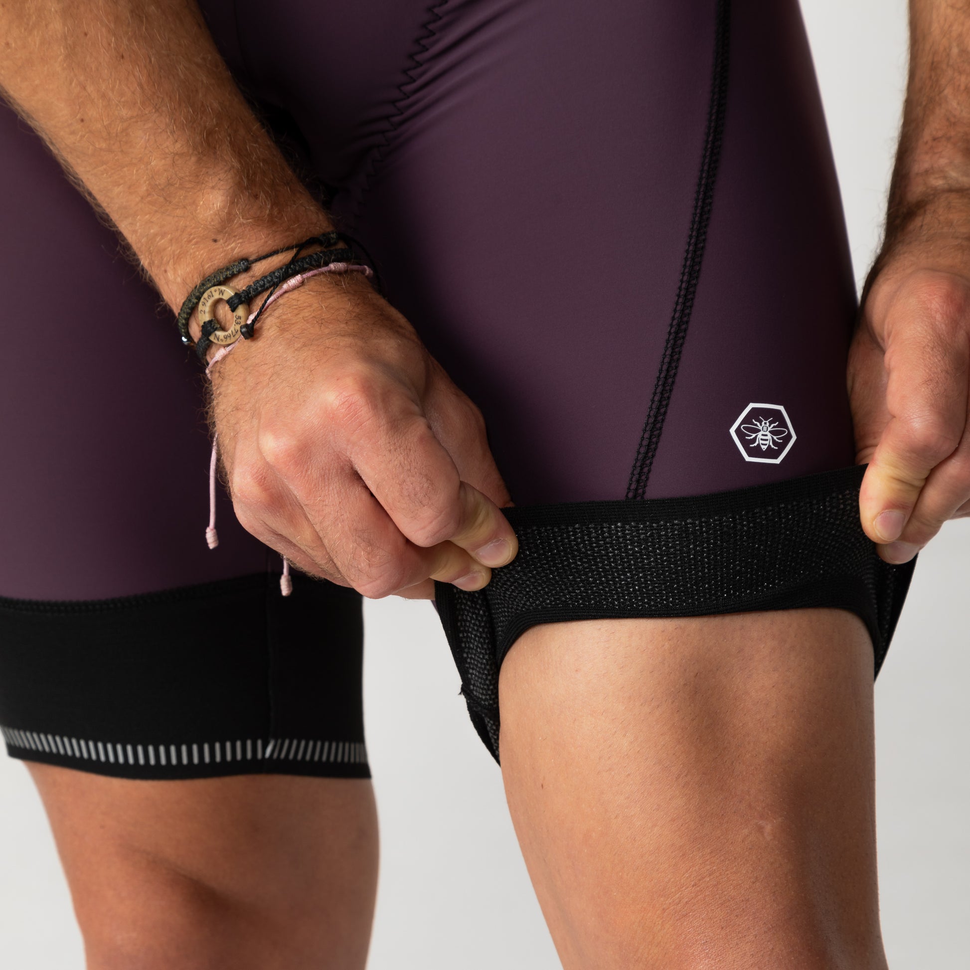 Perform Carbon Bib Shorts - Plum - Lusso Cycle Wear