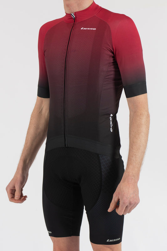 Fade Plum/Black Short Sleeve Jersey - Lusso Cycle Wear