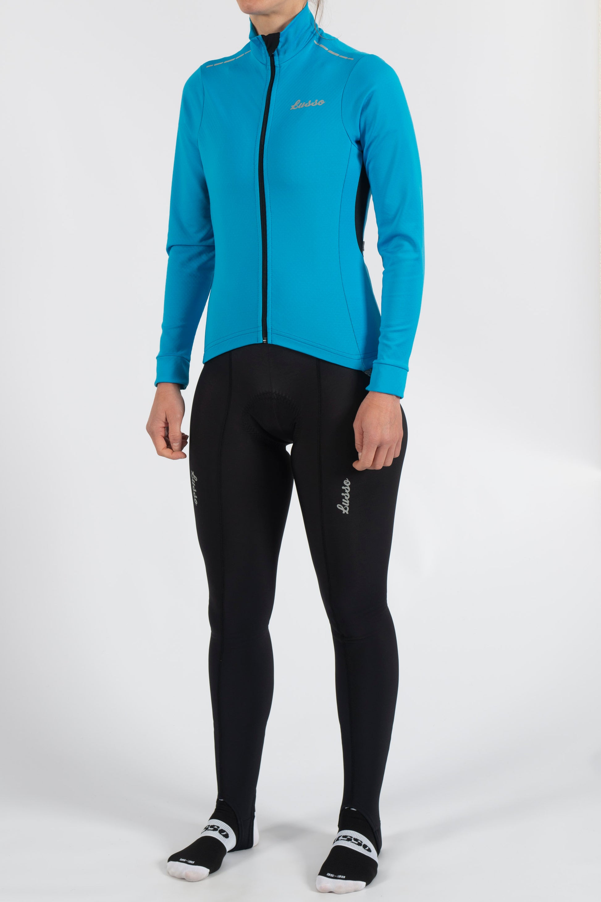 Women's Aqua Repel V2 Jacket - Blue - Lusso Cycle Wear
