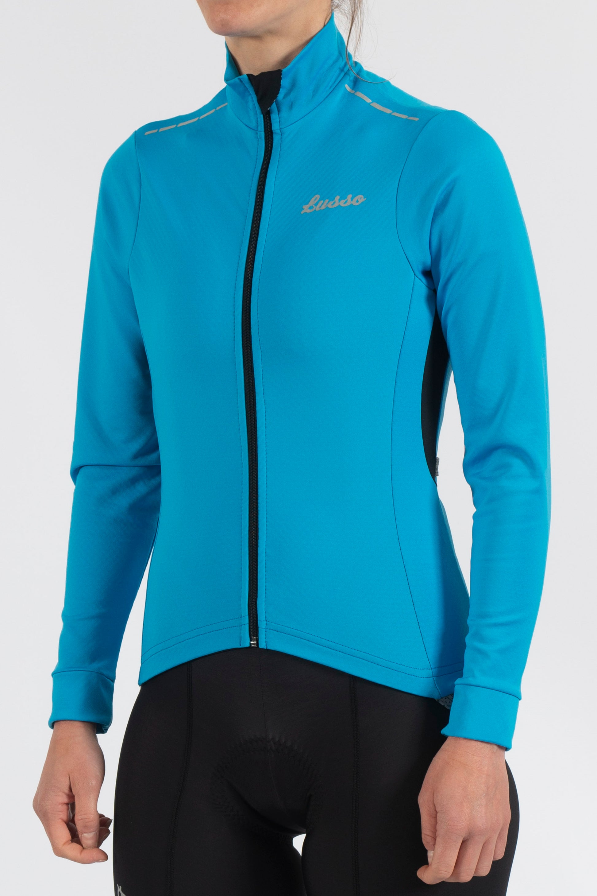 Women's Aqua Repel V2 Jacket - Blue - Lusso Cycle Wear