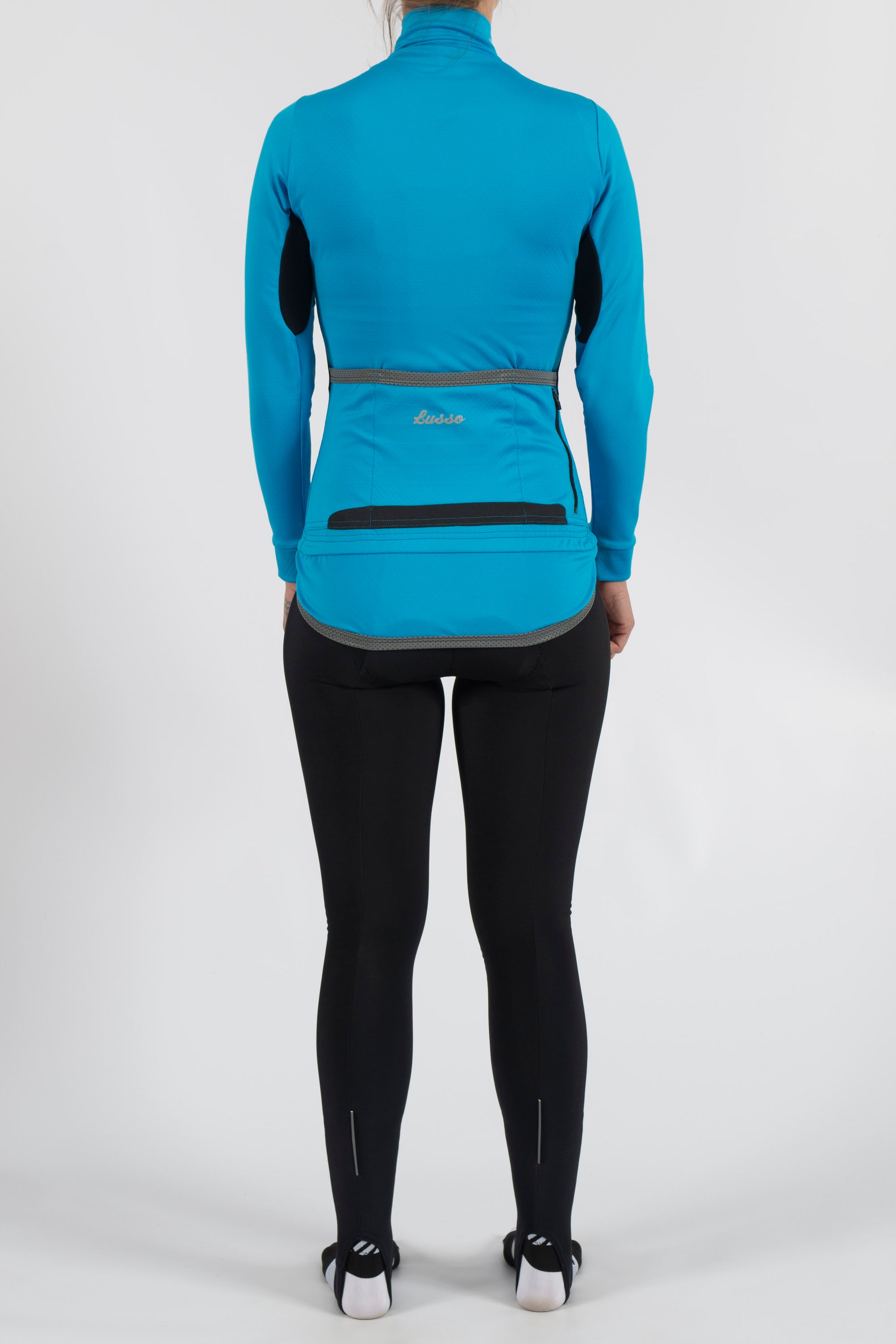 Women's Aqua Repel V2 Jacket - Blue - Lusso Cycle Wear