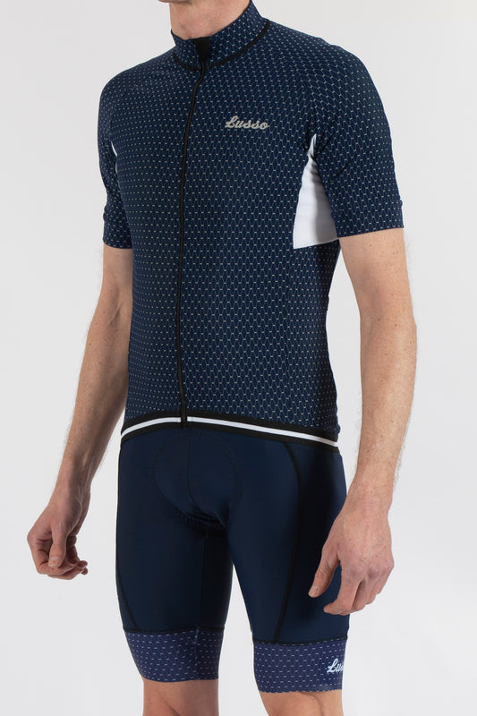 Energy Navy Short Sleeve Jersey - Lusso Cycle Wear