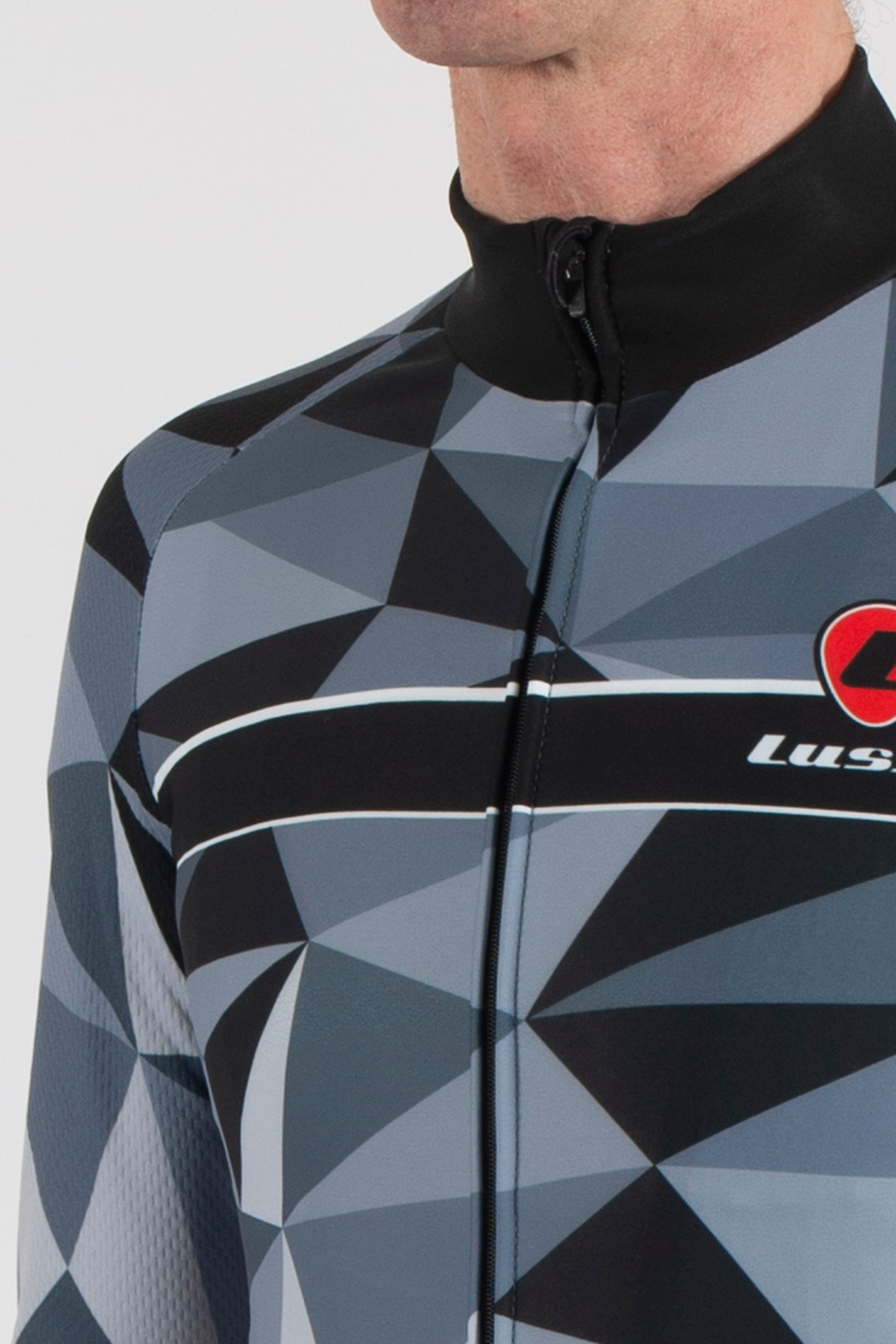 Shattered Grey Long Sleeve Jersey - Lusso Cycle Wear