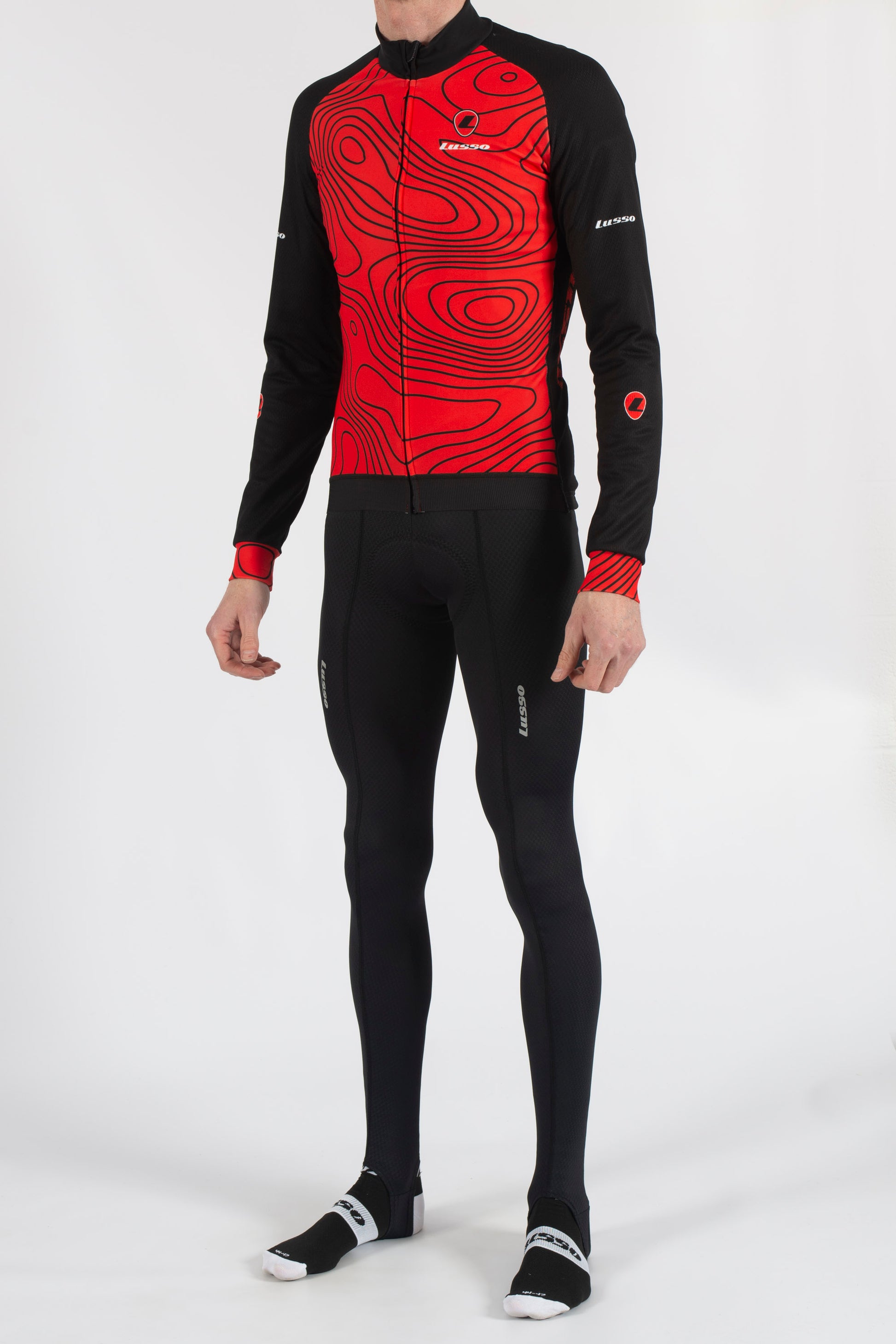 Terrain Red Long Sleeve Jersey - Lusso Cycle Wear