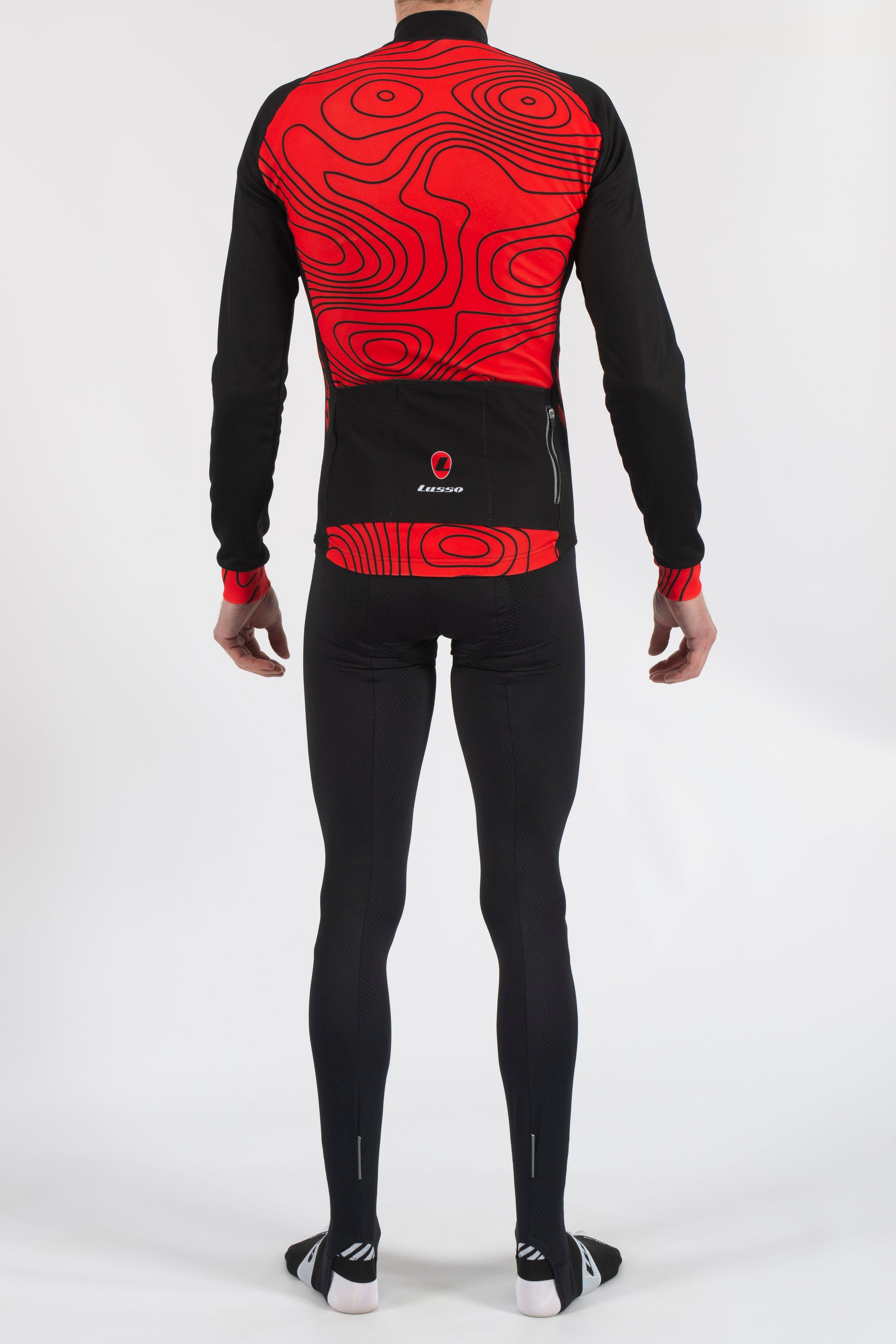 Terrain Red Long Sleeve Jersey - Lusso Cycle Wear