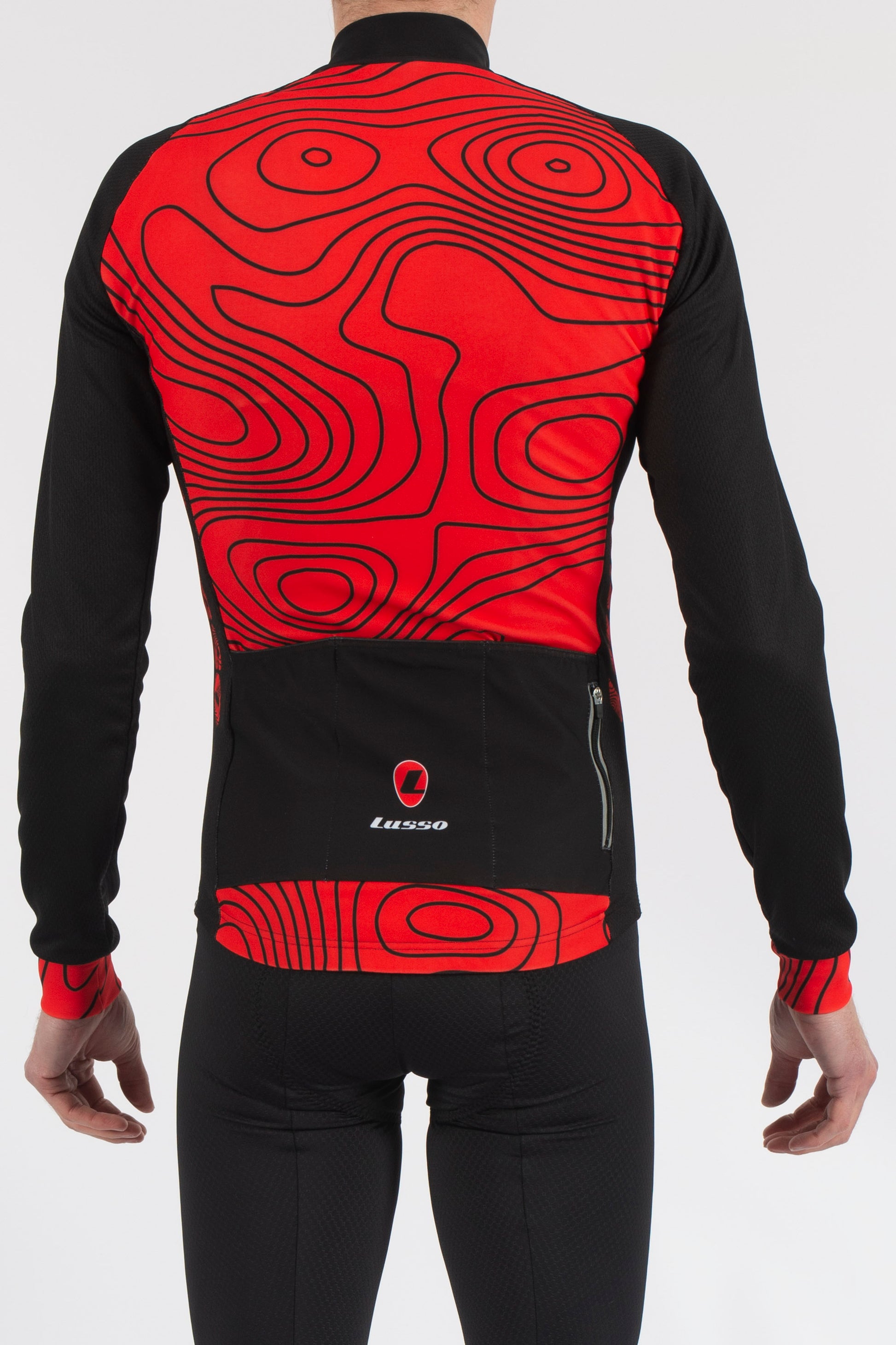 Terrain Red Long Sleeve Jersey - Lusso Cycle Wear