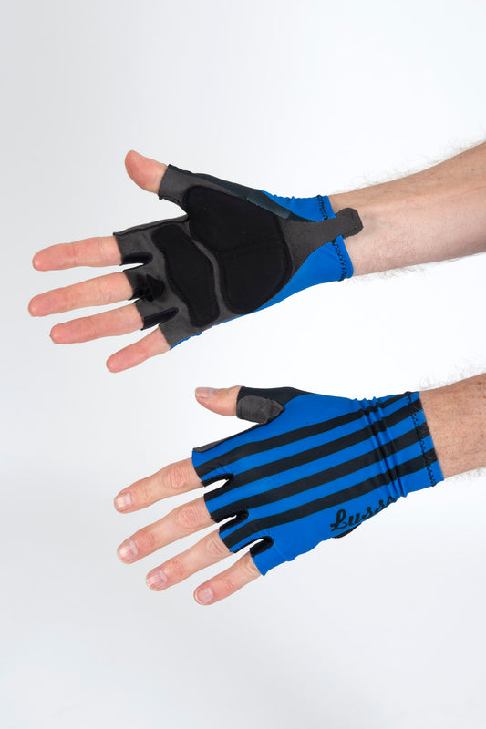Classic Blue Summer Gloves - Lusso Cycle Wear