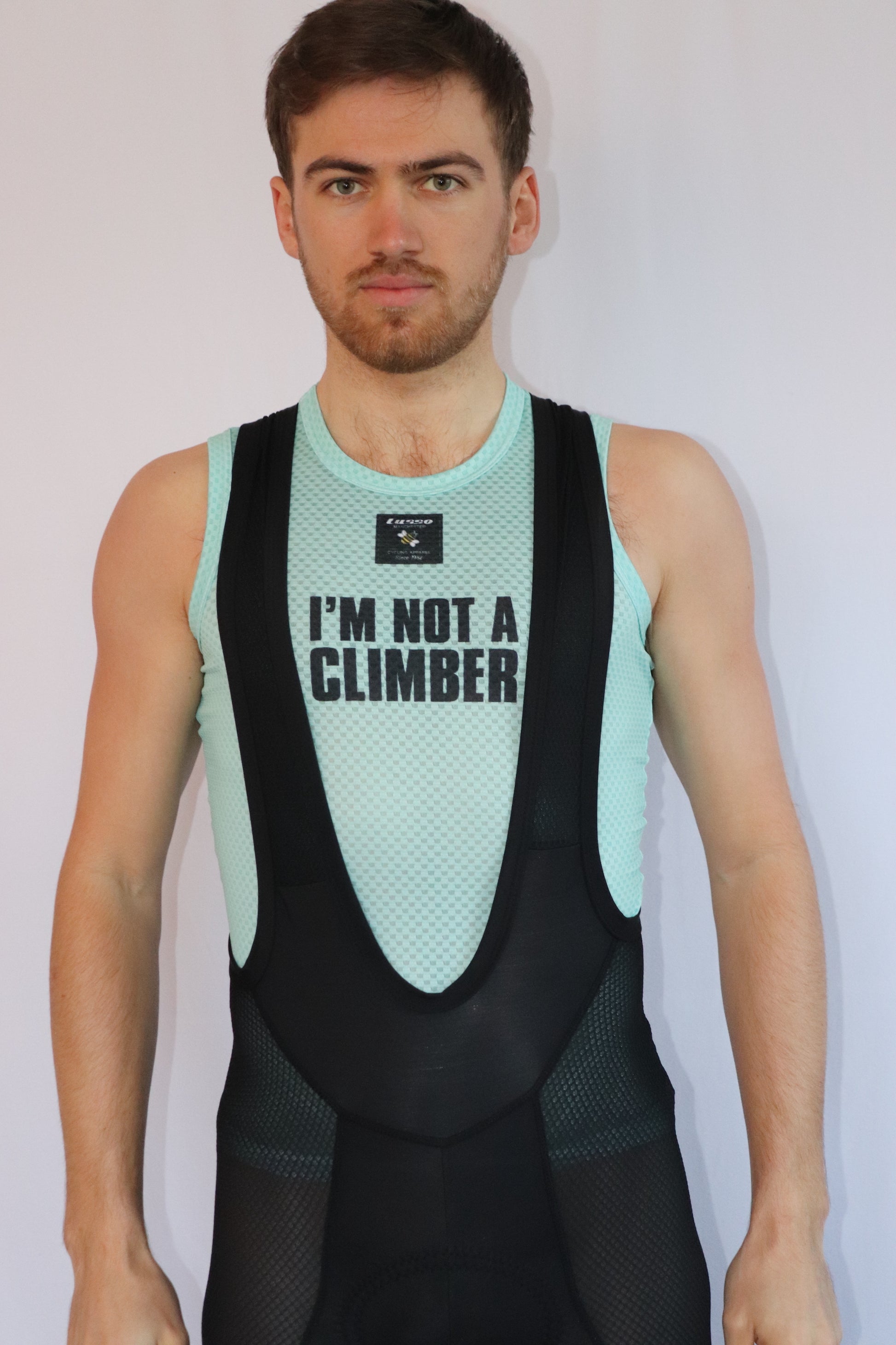 I'm Not a Climber Eco Summer Base layer- mint green - Lusso Cycle Wear