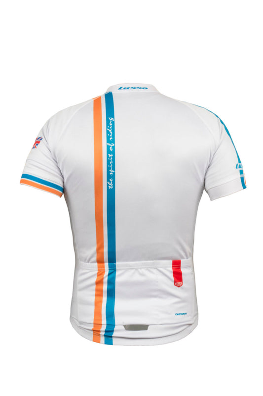 Le Mans S/S Jersey White - Lusso Cycle Wear