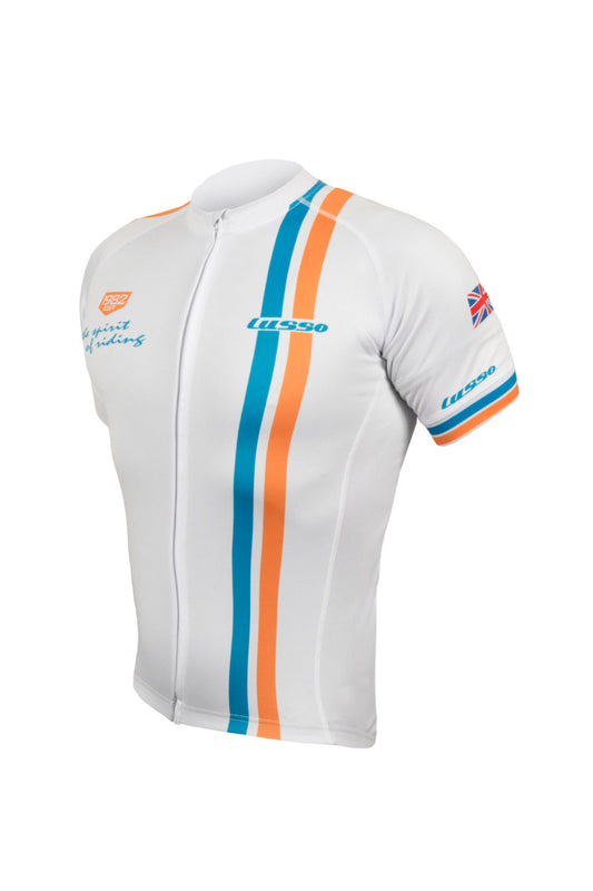 Le Mans S/S Jersey White - Lusso Cycle Wear